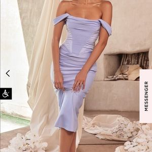 Natalya Sky Satin Corset MIDI Dress 💙